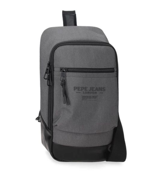 Premium Ανδρικό Τσαντάκι Στήθους Pepe Jeans Waltford 7275941 Γκρι | Sling Bag με Αντικλεπτική Τσέπη