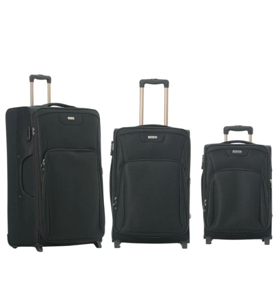 Σετ Βαλίτσες RCM 16108 SET3 Μαύρο – Καμπίνας, Μεσαία & Μεγάλη | Ανθεκτικές & Επεκτεινόμενες