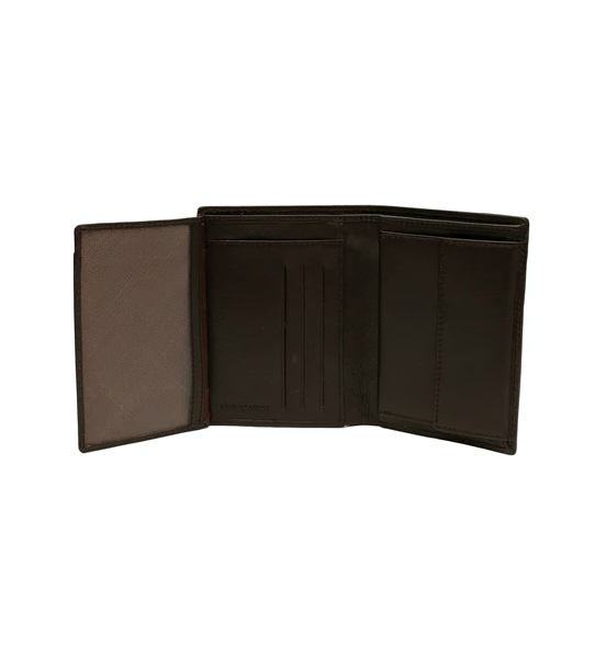 Δερμάτινο Ανδρικό Πορτοφόλι Όρθιο Guy Laroche 62904 Dark Brown | RFID Προστασία & Γνήσιο Δέρμα & με 6 Θέσεις Καρτών