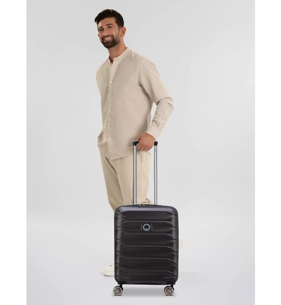 Βαλίτσα Καμπίνας 55x40x20 DELSEY METEOR 3869803 Μαύρο – Premium ABS/Polycarbonate, για Όλες τις Αεροπορικές
