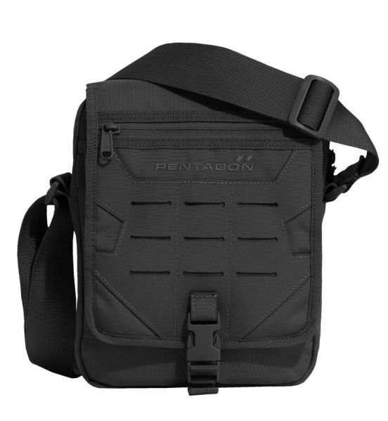 Premium Αδιάβροχο Ανδρικό Τσαντάκι Ώμου Pentagon Messenger K16087-01 Μαύρο | Θήκη για Smartphone
