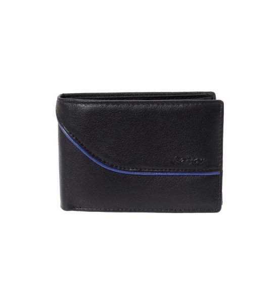 Δερμάτινο Ανδρικό Πορτοφόλι Lavor 1-3798 Μαύρο | RFID Προστασία, 12 Θήκες Καρτών & Εσωτερικό Κλιπ