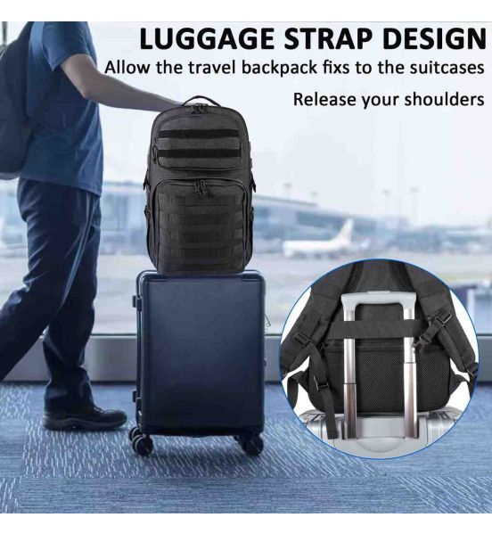 Σακίδιο Πλάτης Tactical Military Matein 6056 Μαύρο 32L | Θήκη Laptop 17.3″ Μαύρο | Tactical Design με Σύστημα MOLLE
