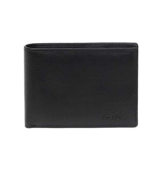 Δερμάτινο Ανδρικό Πορτοφόλι Lavor 1-6558 Μαύρο | RFID Προστασία & 8 Θήκες για Κάρτες