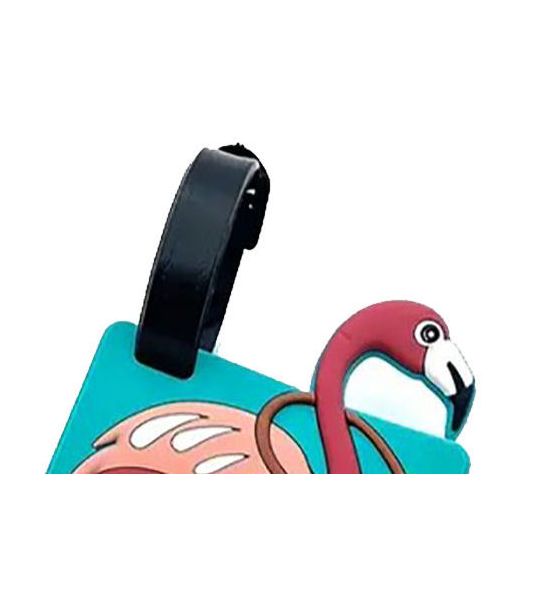 Ετικέτα Βαλίτσας Σιλικόνης Bartuggi 718-060605 Flamingo | Καρτελάκι Αποσκευών | Αναγνώριση από Εύκαμπτη