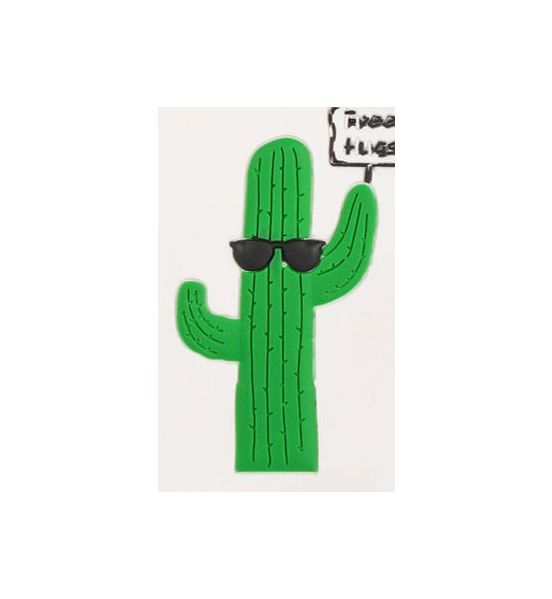 Ετικέτα Βαλίτσας Σιλικόνης Bartuggi 718-060605 White Cactus | Καρτελάκι Αποσκευών | Αναγνώριση από Εύκαμπτη