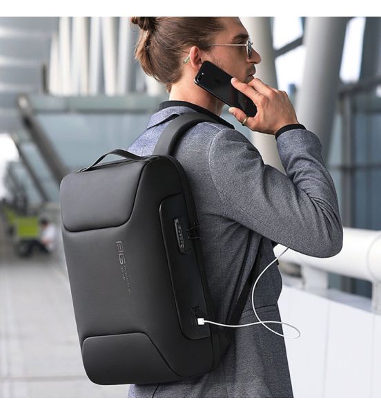 Σακίδιο Πλάτης Bange 7216 Μαύρο για Laptop 15,6” – Αδιάβροχο, USB & Αντικλεπτικό – Premium Business Backpack