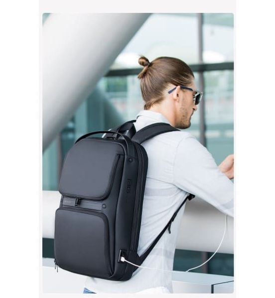 Αδιάβροχο Business Backpack Bange 7261 Μαύρο 24L | Laptop 15.6" | Εργασίας & Ταξιδιού | Αντικλεπτικό & Κομψό