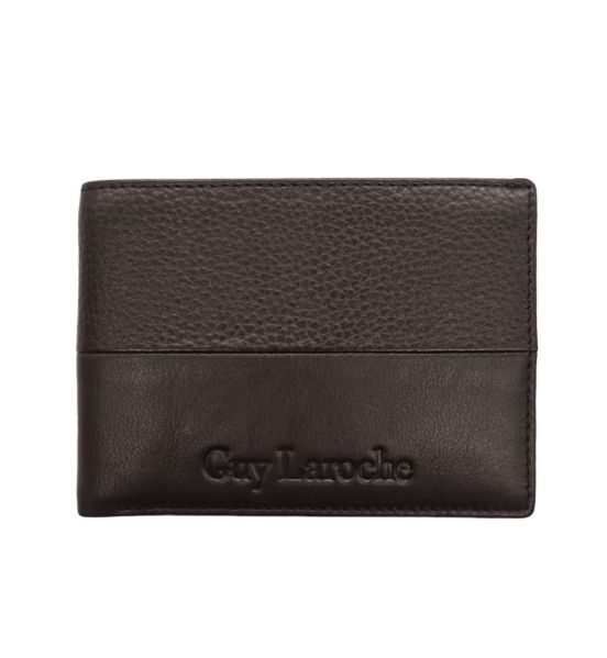 Δερμάτινο Ανδρικό Πορτοφόλι Guy Laroche 37705 Dark Brown| RFID Προστασία, Premium Ποιότητα & 7 Θέσεις Καρτών