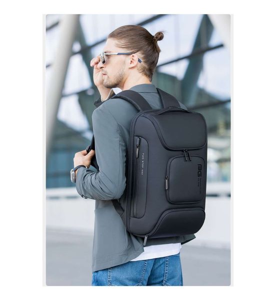 Ανδρικό Σακίδιο Πλάτης Bange 7216 Plus Μαύρο – Laptop 15,6” & USB, Αντικλεπτικό με Λουκέτο  – Αδιάβροχο & Οργανωμένο