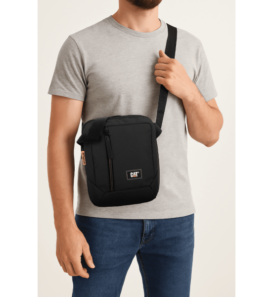 Τσαντάκι Ώμου Caterpillar 83614-80 Μαύρο – Compact Design & Προστασία Tablet