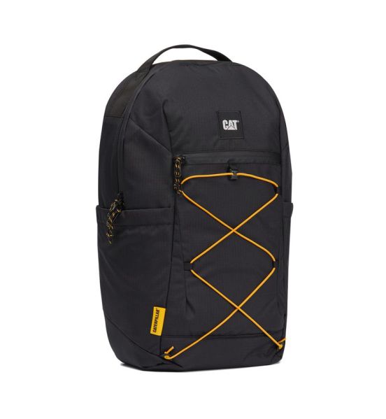 Σακίδιο Πλάτης Caterpillar 84660-01 City Vibes 20L Μαύρο | Αδιάβροχο Φερμουάρ, για Laptop 15" – Bungee Cord & Air Mesh Πλάτη