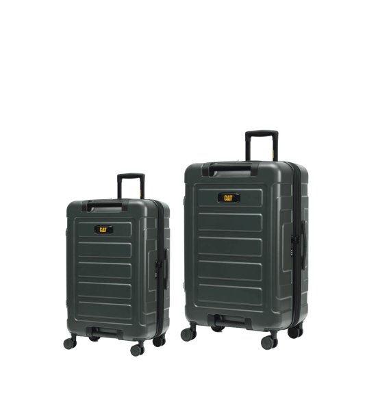Premium Σετ 2 Βαλίτσες CAT 84796-603 Makrolon® Χακί Καμπίνας & Μεσαία | Η Κορυφαία Σειρά Βαλιτσών CAT