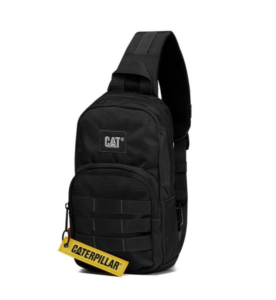 Ανδρικό Τσαντάκι Tactical Χιαστί Στήθους Caterpillar Combat 84932-01 Μαύρο | Ανθεκτικό με Webbing Loops & Οργάνωση