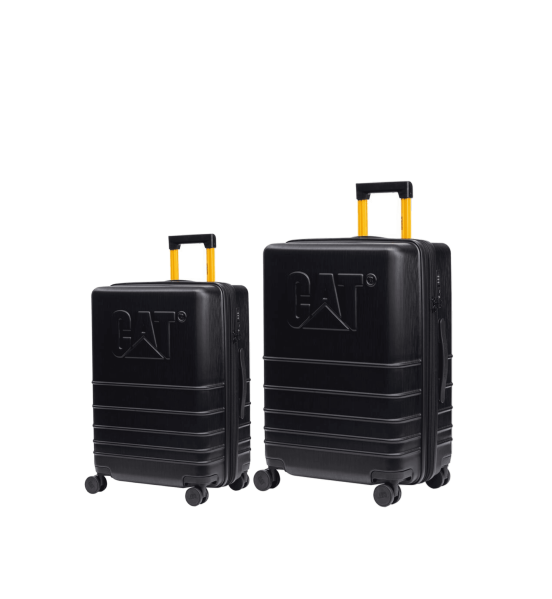 Σετ 2 Βαλίτσες Caterpillar 85034-01-SET2 Καμπίνας & Μεσαία | Premium Βαλίτσες με Ροδάκια Hinamoto
