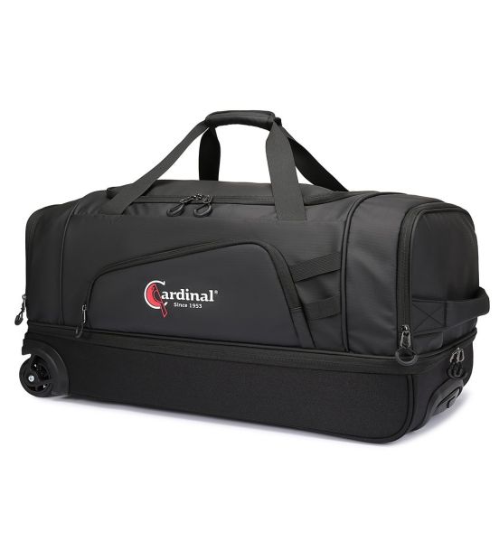 Μεγάλη Τροχοτσάντα Ταξιδιού Cardinal 8508 Μαύρη 75cm 105L | Αδιάβροχη με Διπλό Πάτο | Τηλεσκοπική Λαβή