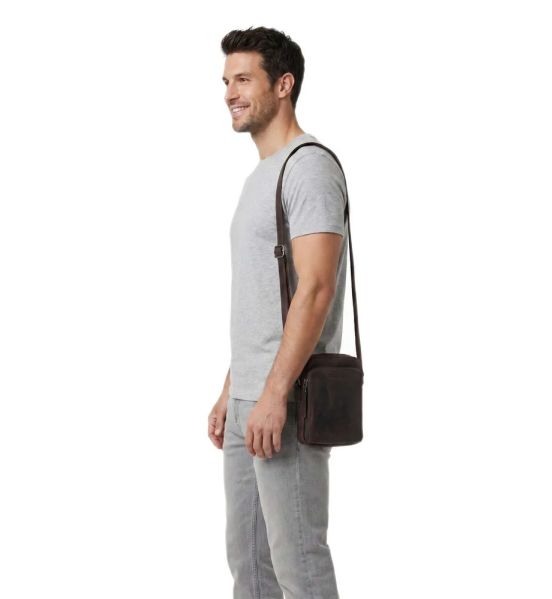 Δερμάτινο Τσαντάκι Ώμου Μικρό Chesterfield Hamilton C48.116301 Καφέ – Premium, Ιδανικό για Smartphone
