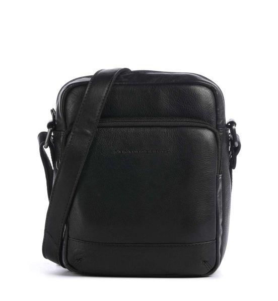 Ανδρικό Δερμάτινο Τσαντάκι Ώμου Chesterfield Valtorio C48.144500 Μαύρο | Γνήσιο Δέρμα Premium Ποιότητας