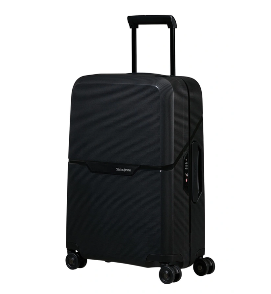 Βαλίτσα Καμπίνας 55x40x20 Samsonite Magnum Eco 139845 Μαύρο | με Κλιπ & Κλείσιμο 3 Σημείων | Ελαφριά Χειραποσκευή