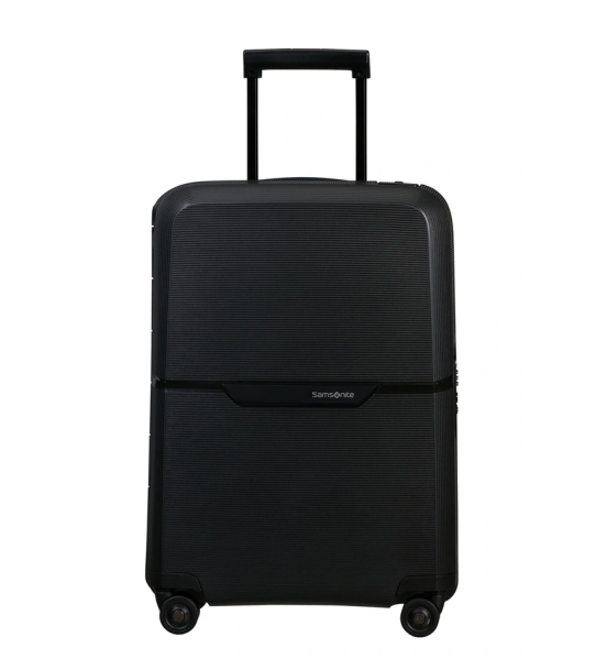 Βαλίτσα Καμπίνας 55x40x20 Samsonite Magnum Eco 139845 Μαύρο | με Κλιπ & Κλείσιμο 3 Σημείων | Ελαφριά Χειραποσκευή