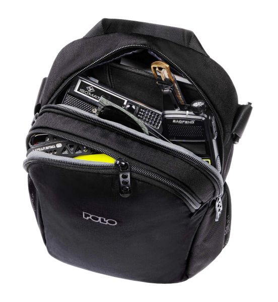 Ανδρικό Τσαντάκι Ώμου POLO 907030 ROBER Μαύρο – RFID Προστασία, Θήκη Smartphone, Ευρύχωρο & Ανθεκτικό