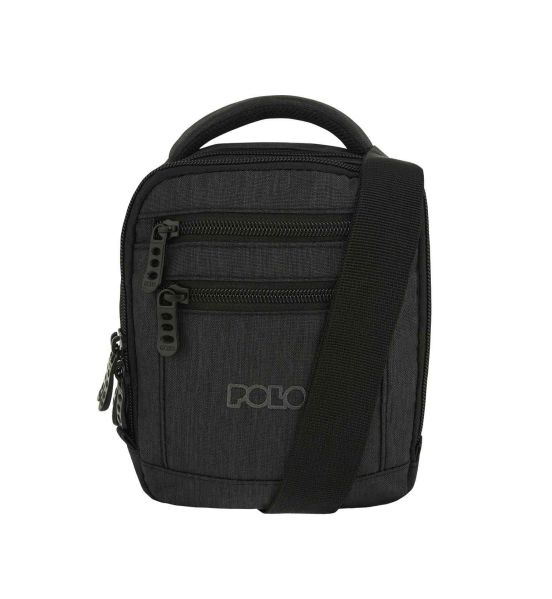 Ανδρικό Τσαντάκι Ώμου Μικρο POLO 907144 SKYFORCE Μαύρο – Compact & Οργανωμένο με Χερούλι