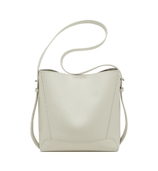 Δερμάτινη Γυναικεία Τσάντα Shopper Ώμου Foxer 9136015F Λευκό | Κομψή Τσάντα Με Αποσπώμενη Εσωτερική Θήκη (2-σε-1)