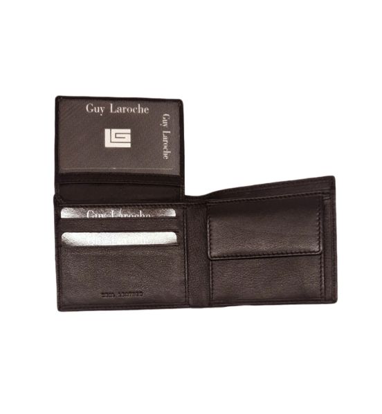 Δερμάτινο Ανδρικό Πορτοφόλι Μικρό Guy Laroche 62905 Dark Brown | RFID Προστασία & Compact Design