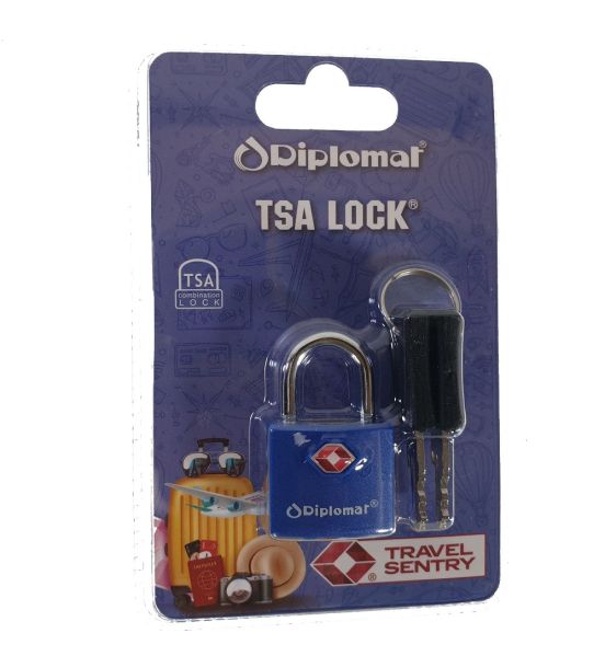 Λουκέτο Diplomat ACLOCK4 TSA με Κλειδί – Μπλε Ιδανικό για Βαλίτσες