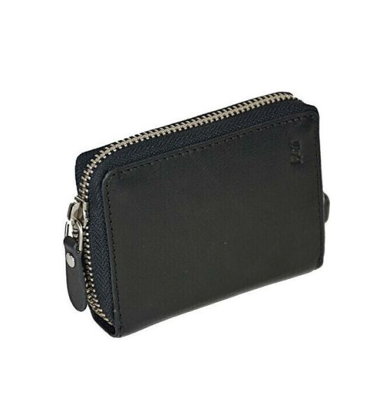 Δερμάτινη Καρτοθήκη RCM Z-20 Μαύρο με RFID Προστασία, με Φερμουάρ & 10 Θέσεις