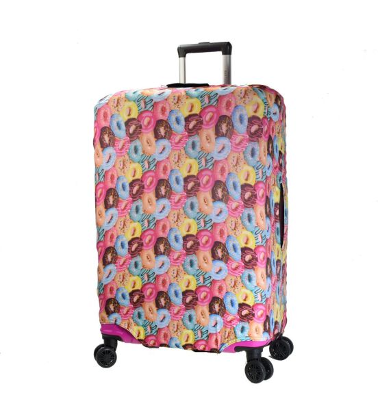 Κάλυμμα Βαλίτσας Μεγάλης Bartuggi 718-166080-2 Donuts Έως 77cm Ελαστικό Spandex – Κατά των Γρατζουνιών