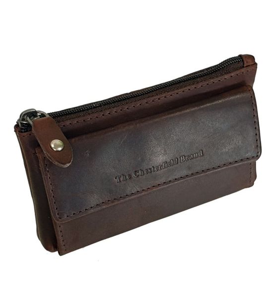 Δερμάτινη Κλειδοθήκη / Πορτοφολάκι Chesterfield C08.050901 Καφέ Violette – Wax Pull Up Δέρμα