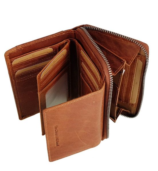 Γυναικείο Δερμάτινο Πορτοφόλι Chesterfield Hanoi C08.037231 Κονιάκ με RFID Προστασία – Premium Wax Pullup Δέρμα