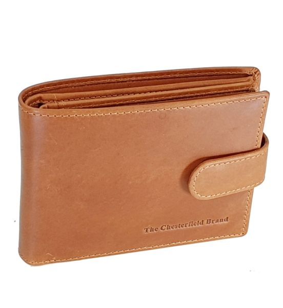 Ανδρικό Δερμάτινο Πορτοφόλι Chesterfield C08.051231 Κονιάκ Curtis με RFID Προστασία – Δέρμα Wax Pull Up