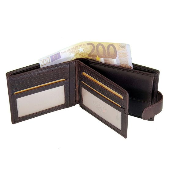 Ανδρικό Δερμάτινο Πορτοφόλι Chesterfield C08.051201 Καφέ Curtis με RFID Προστασία – Δέρμα Wax Pull Up