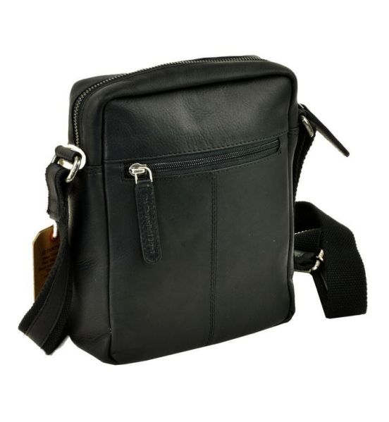 Δερμάτινο Τσαντάκι Ώμου Chesterfield Birmingham C48.098000 Μαύρο – Premium Pull-Up Δέρμα με Κομψό & Ανθεκτικό Design