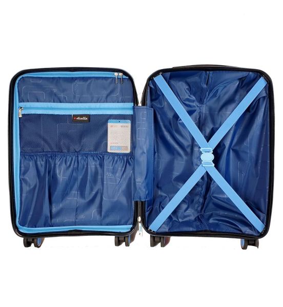 Βαλίτσα Καμπίνας 55x40x20 Dielle 180-55 Μπλε 35L | Πολυπροπυλένιο με Ιταλική Φινέτσα | Ιδανική για Όλες τις Αεροπορικές