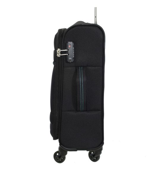 Βαλίτσα Καμπίνας DIELLE 350-55x38x19cm Μαύρο – Πολύ Ελαφριά με Polyester EVA & TSA Κλειδαριά
