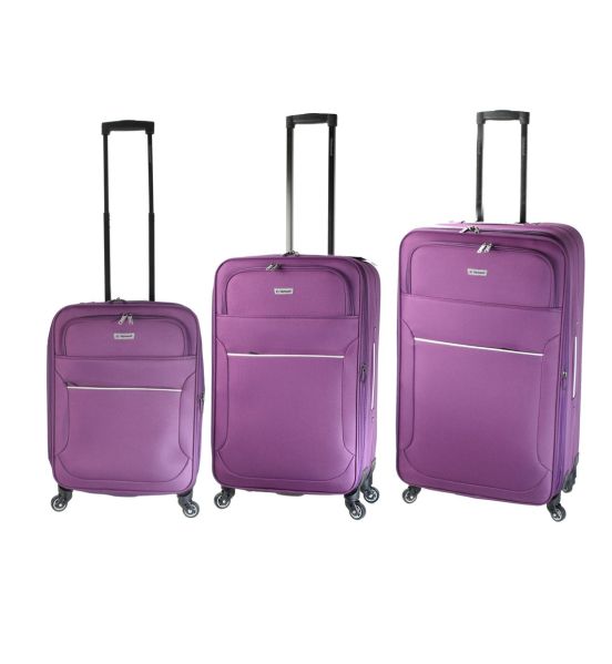 Σετ Βαλίτσες DIPLOMAT ZC3004 SET3 Μωβ – Καμπίνας, Μεσαία & Μεγάλη με 4 Ρόδες, Πλήρες Travel Set για κάθε ταξίδι
