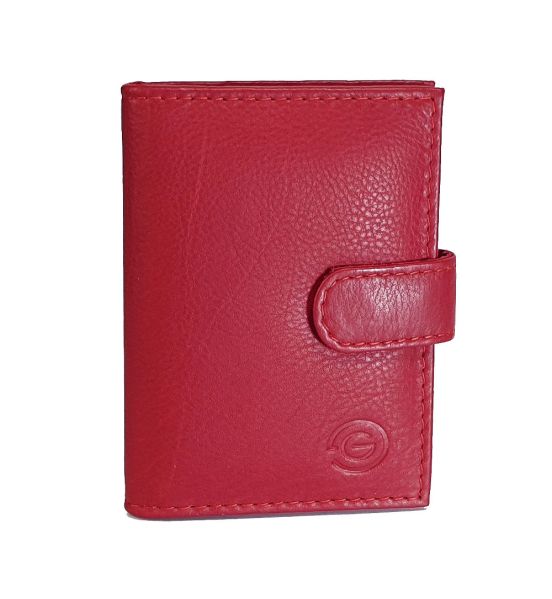 Δερμάτινη Καρτοθήκη GINIS CG-112 Κόκκινο – RFID Προστασία & 10 Θέσεις