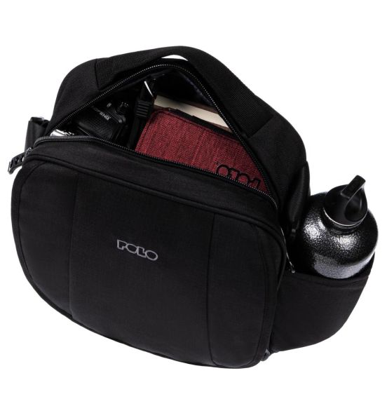 Τσαντάκι Ώμου POLO Pirate 907029-2000 Μαύρο | Ανθεκτικό με Προστασία RFID & Θήκη για Smartphone 8"