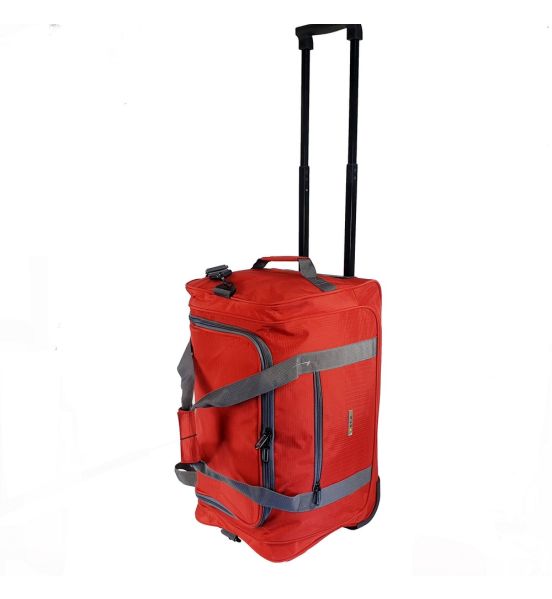 Σάκ Βουαγιάζ με Ρόδες Μικρό RCM 3081-20 Κόκκινο 53cm – Αδιάβροχο, για Γυμναστήριο ή Weekend, 49L