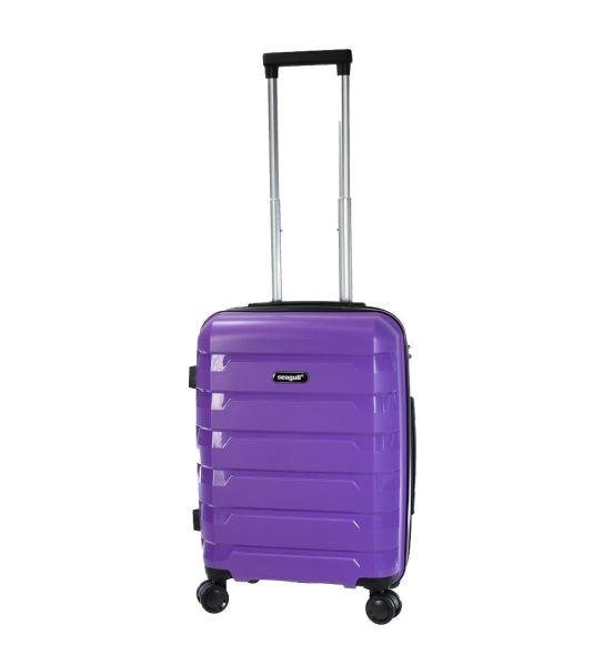 Βαλίτσα Καμπίνας SEAGUL SG180-S Μωβ 55x38x20 – Πολυπροπυλένιο – Ιδανική για Aegean, Ryanair & EasyJet