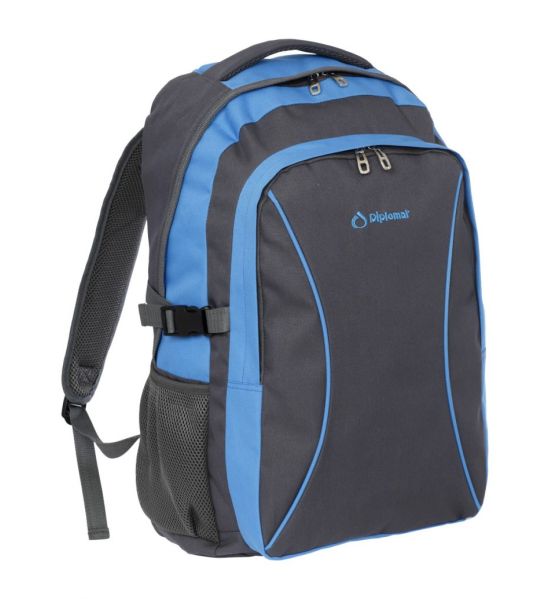 Σακίδιο Πλάτης DIPLOMAT BF21 33L Γκρι/Μπλε με Θέση για Laptop 15,6” – Μεγάλο & Άνετο