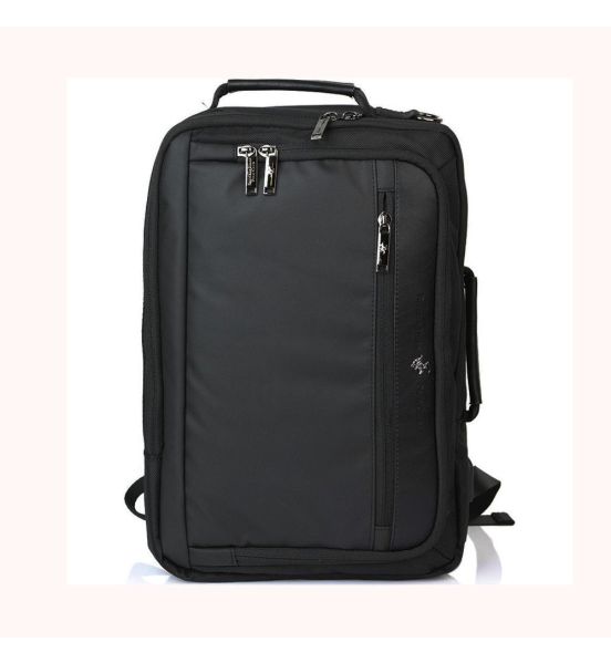 Σακίδιο Πλάτης & Ώμου 2-σε-1 Polo Club BH-1373 Μαύρο | Business για Laptop 15" & Θύρα USB | Δωρεάν Χειραποσκευή