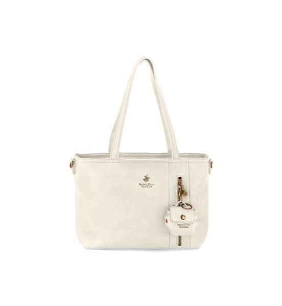Κομψή Λευκή Τσάντα Beverly Hills Polo Club BH-4560 (Zip Closure)