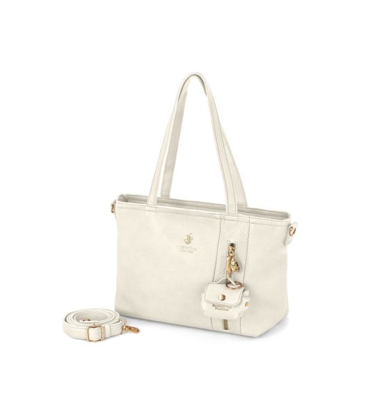 Κομψή Λευκή Τσάντα Beverly Hills Polo Club BH-4560 (Zip Closure)