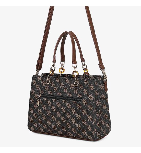 Κομψή Fashion Τσάντα Ώμου Beverly Hills Polo Club BH4661 με Εσωτερικό Χώρισμα (PU Leather) Καφέ