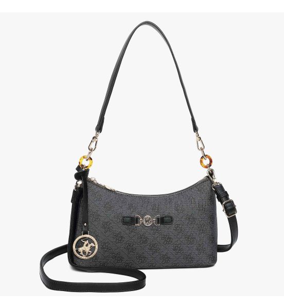 Premium Τσαντάκι Χιαστί από Οικολογικό Δέρμα (Day-to-Night) BEVERLY HILLS POLO CLUB BH-4664 Μαύρο