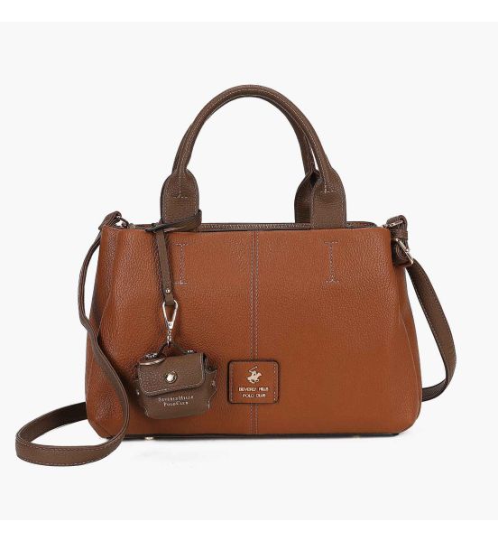 Επώνυμη Fashion Τσάντα 3 Θηκών Beverly Hills Polo Club BH-4703 Καφέ